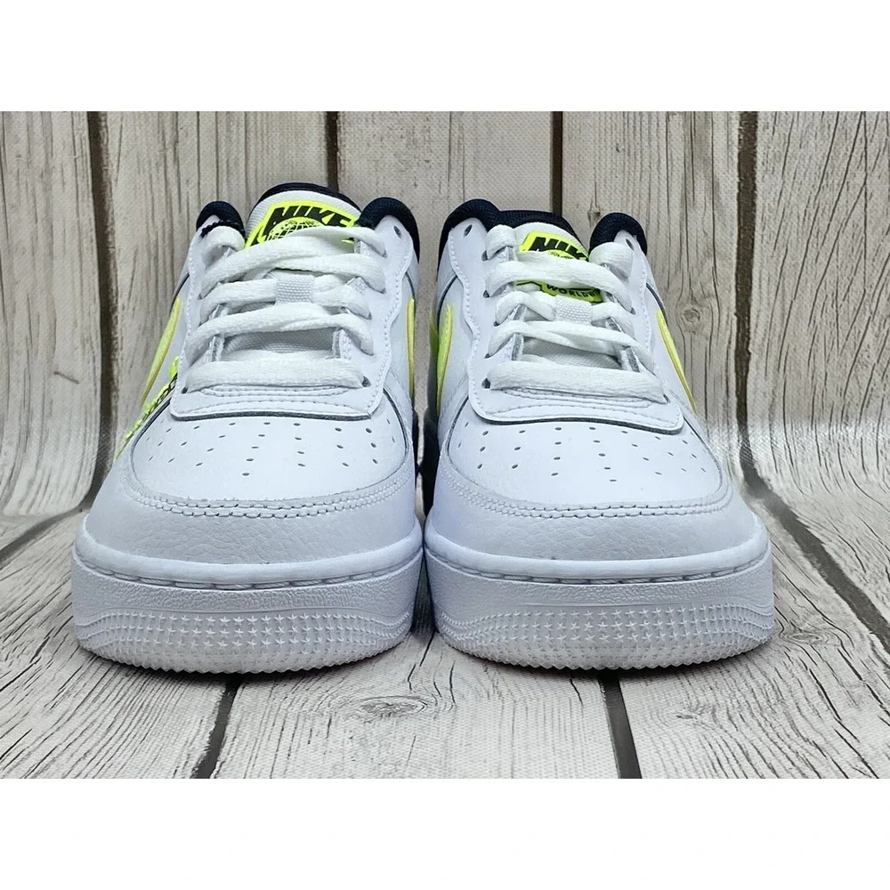 Nike Air Force 1 LV8 GS Worldwide Pack White Barely Volt Size 4Y CN8536‑100